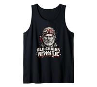 Las Cadenas Viejas Nunca mienten Disco Golf Vintage Frolf Camiseta sin Mangas