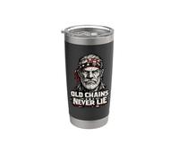 Las cadenas viejas nunca mienten Disco Golf Vintage Frolf Vaso térmico de acero inoxidable de doble pared