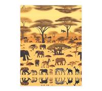 Las calcomanías autoadhesivas de cristal brillante de animales africanos de pastizales son adecuadas para tarjetas de felicitación artísticas, álbumes de recortes, decoración del hogar, adecuadas para
