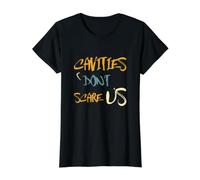 Las Caries Divertidas del higienista Dental no Nos asustan Camiseta gráfica económica, Mujer, Negro, XL