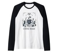 Las Cartas del Tarot del café Esqueleto Amante del café Adicto a la cafeína Camiseta Manga Raglan