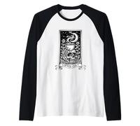Las Cartas del Tarot del café Esqueleto Amante del café Adicto a la cafeína Camiseta Manga Raglan
