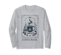 Las Cartas del Tarot del café Esqueleto Amante del café Adicto a la cafeína Manga Larga