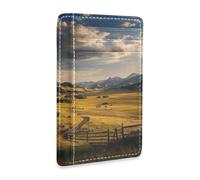 Las carteras de cuero Aurora in Alaska para mujer delgadas con ventana de identificación RFID bloqueo de tarjetas de crédito para hombres y mujeres