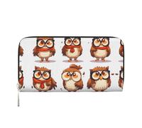 Las carteras de cuero Mighty Pelican con cremallera y tarjeteros son perfectas para viajes o uso diario, The Learned Owl, Talla única