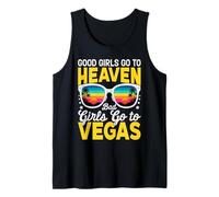 Las Chicas Buenas Van al Cielo Las Chicas Malas Van a Las Vegas Juego Divertido Camiseta sin Mangas