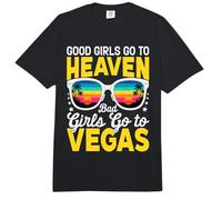 Las Chicas Buenas Van al Cielo Las Chicas Malas Van a Las Vegas Juego Divertido Comfort Colors Adult Heavyweight T-Shirt
