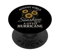 Las chicas de agosto son sol con una cita de huracán PopSockets PopGrip Adhesivo