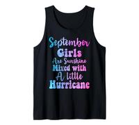 Las Chicas de septiembre Son Sol Mezclado con un pequeño huracán Camiseta sin Mangas