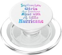 Las Chicas de septiembre Son Sol Mezclado con un pequeño huracán PopSockets PopGrip para MagSafe