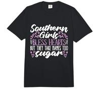 Las Chicas del Sur bendigan Corazones Pero música Country Southern Belle Comfort Colors Adult Heavyweight T-Shirt