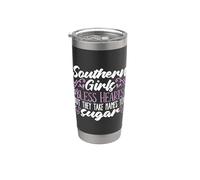 Las chicas del sur bendigan corazones pero música country Southern Belle Vaso térmico de acero inoxidable de doble pared