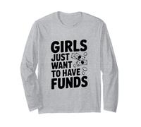 Las Chicas Solo Quieren divertirse con los Fondos para Amantes del Dinero Manga Larga