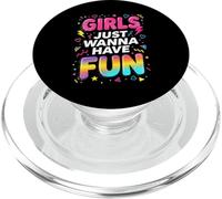Las Chicas Solo Quieren divertirse Tipografía de los 80 PopSockets PopGrip para MagSafe