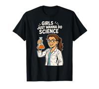 Las Chicas Solo Quieren Hacer Ciencia Científica Stem Química Camiseta