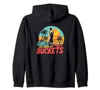 Las Chicas Solo Quieren Obtener Cubos - Love For Girls Basketball Sudadera con Capucha