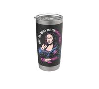 Las chicas solo quieren tener derechos fundamentales La feminista Mona Lisa Vaso térmico de acero inoxidable de doble pared