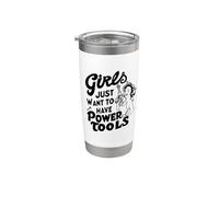 Las chicas solo quieren tener herramientas eléctricas DIY Vaso térmico de acero inoxidable de doble pared