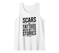 Las Cicatrices Son Tatuajes con Mejores Historias motivacionales Camiseta sin Mangas