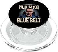Las Citas de BJJ Nunca subestiman a un Anciano con cinturón Azul PopSockets PopGrip para MagSafe