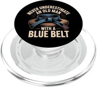 Las Citas de BJJ Nunca subestiman a un Anciano con cinturón Azul PopSockets PopGrip para MagSafe