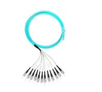 Las coletas de Fibra óptica 12 colorearon la Aguamarina con Varios Modos de Funcionamiento de la coleta del Paquete del SC OM3/OM4 10 Gigabit FC LC ST(ST OM4)