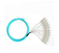 Las coletas de Fibra óptica 12 colorearon la Aguamarina con Varios Modos de Funcionamiento de la coleta del Paquete del SC OM3/OM4 10 Gigabit FC LC ST(SC OM3)