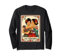 Las Comadres Chismosa Mexican Cafe Coffee Latina Mujer Manga Larga