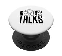 Las Conversaciones de Dinero invierten Diciendo capitalismo en Efectivo PopSockets PopGrip Adhesivo