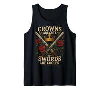 Las Coronas Son Lindas Pero Las Espadas Son guerreras Femeninas más Frescas Camiseta sin Mangas