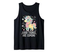 Las Cosas Buenas están por Venir, Lindas Princesas Unicornios en Colores Pastel para niñas Camiseta sin Mangas
