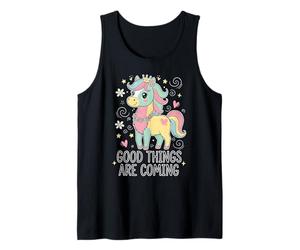 Las Cosas Buenas están por Venir, Lindas Princesas Unicornios en Colores Pastel para niñas Camiseta sin Mangas