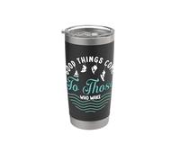 Las cosas buenas llegan a aquellos que despiertan wakeboarding wakeboarder Vaso térmico de acero inoxidable de doble pared