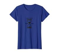 Las Cosas Buenas Toman Tiempo Reloj de Arena Inspirador Camiseta, Mujer, Azul Real, XL