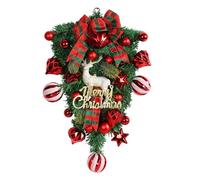 Las decoraciones de pared de árbol invertido de Navidad crean ambientes festivos con exquisitas decoraciones artesanales, miniaturas que añaden ambiente