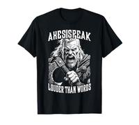 Las divertidas hachas de los guerreros vikingos hablan más que las palabras Raider Camiseta