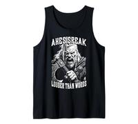 Las divertidas hachas de los guerreros vikingos hablan más que las palabras Raider Camiseta sin Mangas