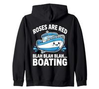 Las Divertidas Rosas de navegación Son un Juego de Palabras Rojo Kawaii Boat Captain Sudadera con Capucha