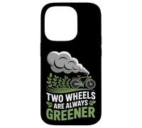 Las dos ruedas son siempre más ecológicas para desplazarse en bicicleta Carcasa para iPhone 14 Pro