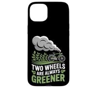 Las dos ruedas son siempre más ecológicas para desplazarse en bicicleta Carcasa para iPhone 15 Plus