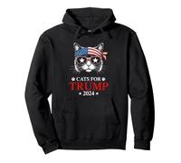 Las Elecciones de Cats For Trump 2024 Hacen Que los Gatos estén Seguros nuevamente Sudadera con Capucha