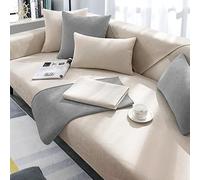 Las elegantes fundas de sofá de chenilla se adaptan perfectamente a los sofás de tela y cuero, lo que le da a su habitación un aspecto fresco. Antideslizante y estable(Off White,35.4x82.7 in/90x210cm)