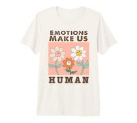 Las emociones Nos convierten en Humanos Retro Flower Graphic Camiseta Premium