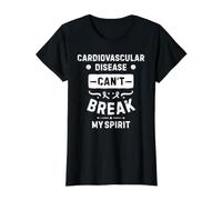 Las Enfermedades cardiovasculares no Pueden Romper mi espíritu Camiseta gráfica económica, Mujer, Negro, L