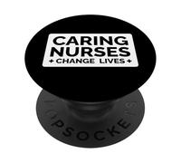 Las enfermeras cariñosas cambian vidas - Funny Nurse PopSockets PopGrip Adhesivo