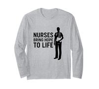 Las Enfermeras Dan Vida a la Esperanza | Regalo del Día Internacional de la Enfer Manga Larga