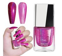 Las-er Glitter Nail Polish, Quick-dry Formula, Shifts With Light & Angle, No UV Needed, Long-lasting Shine, Smooth Application, Perfect For All Skill Levels