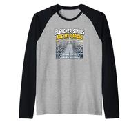 Las escaleras de la grada Son mis Padres de Deportes cardiovasculares Camiseta Manga Raglan