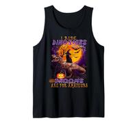 Las escobas de Black Cat I Ride Dinosaurs Son para Camiseta sin Mangas