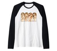 Las Estaciones de Alphonse Maria Mucha Camiseta Manga Raglan